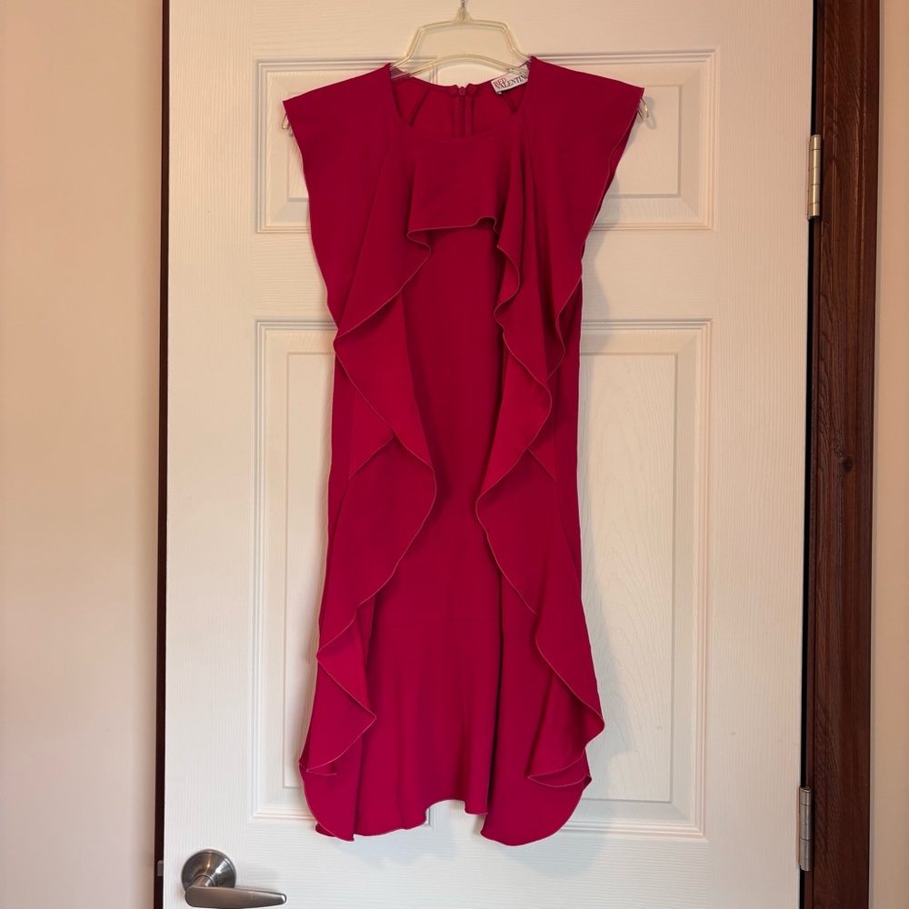 Elegant Pink Ruffle Dress by Red Valentino